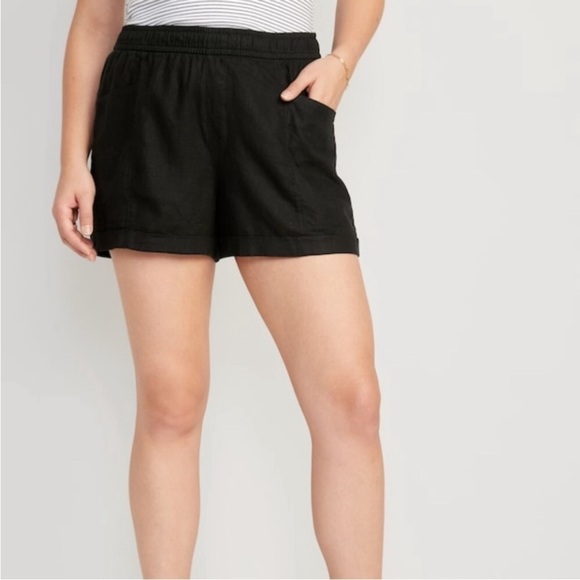 NWT! High-Waisted Linen-Blend Utility Shorts for Women -- 3.5-inch inseam - Picture 7 of 8